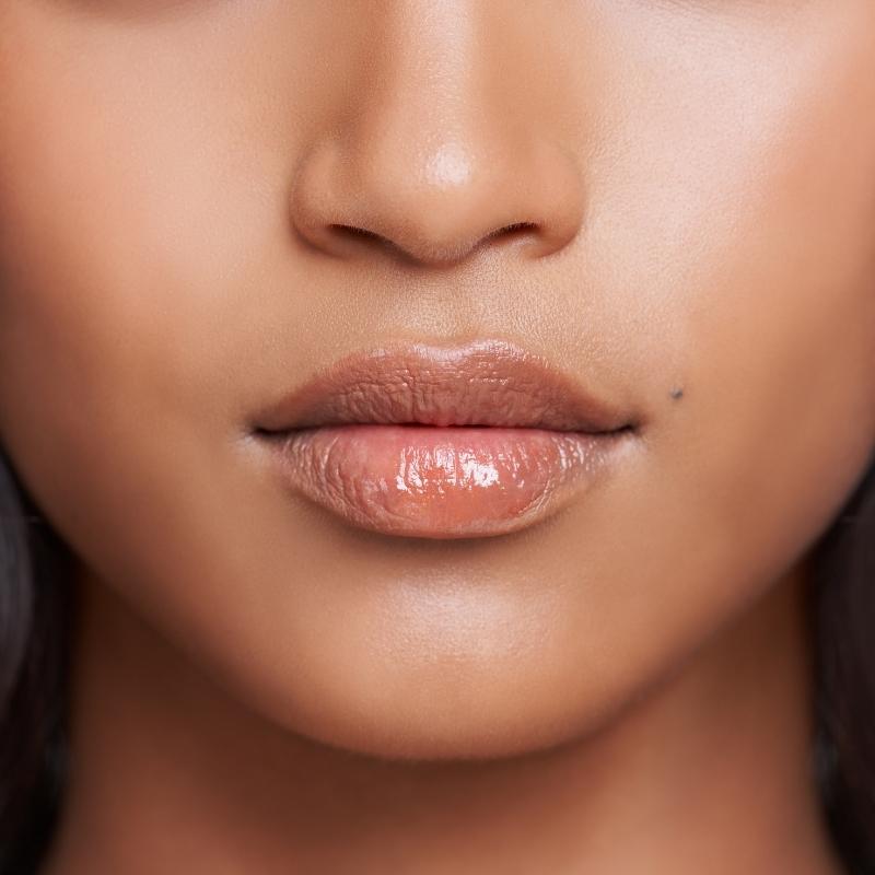 A woman's lips representing winter lip care tips